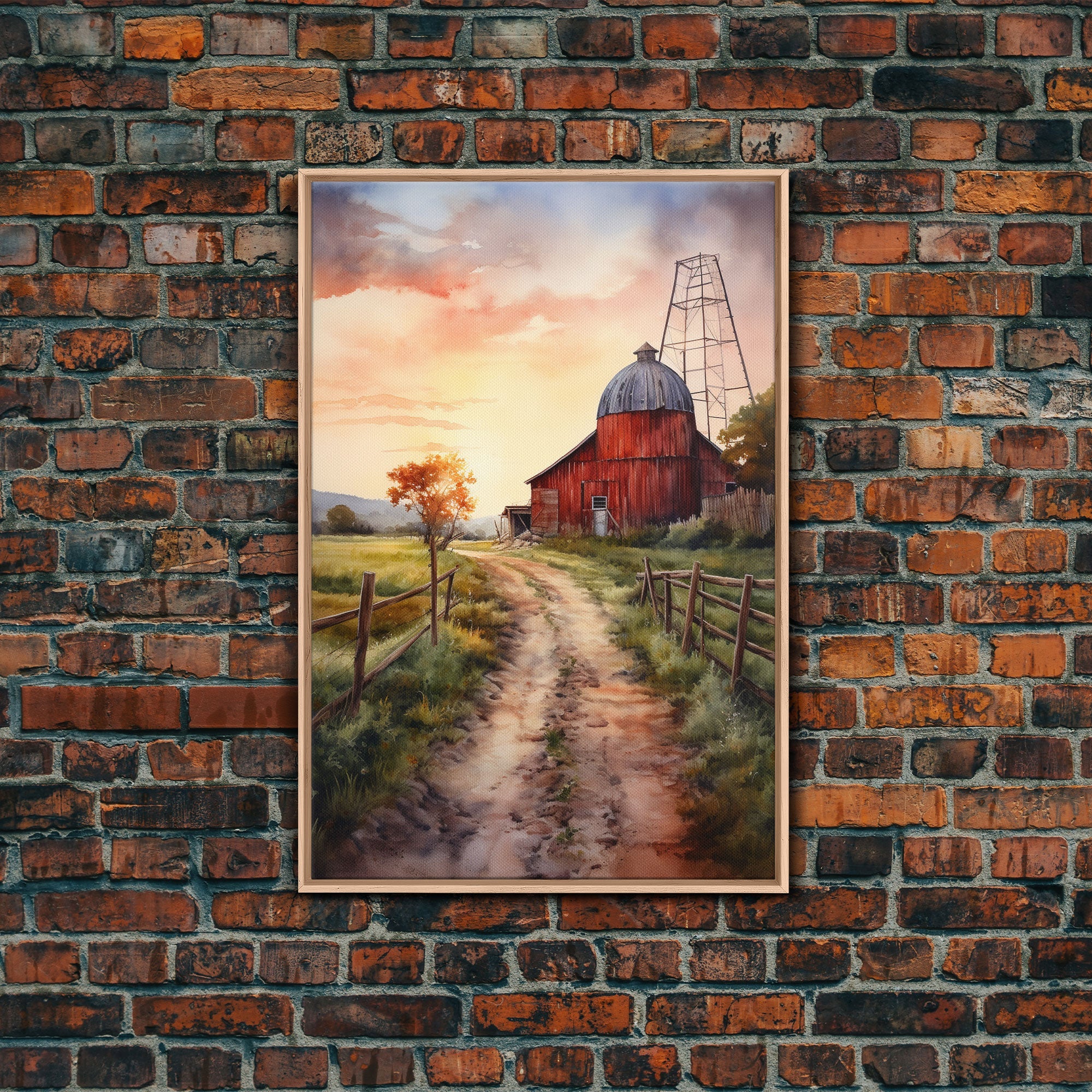 Country Road at Sunset Wall Art