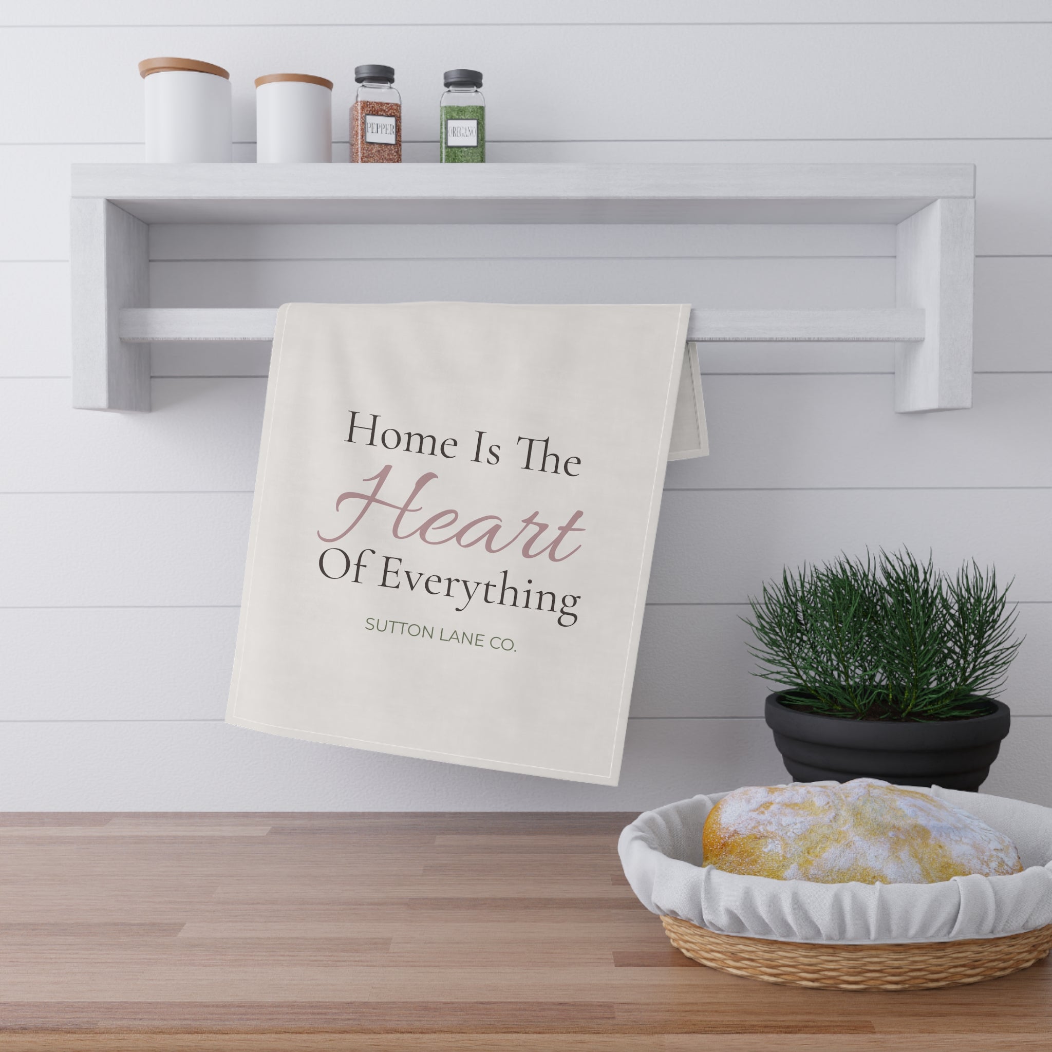 Sutton Lane Co. “Home Is the Heart of Everything” Cotton Tea Towel