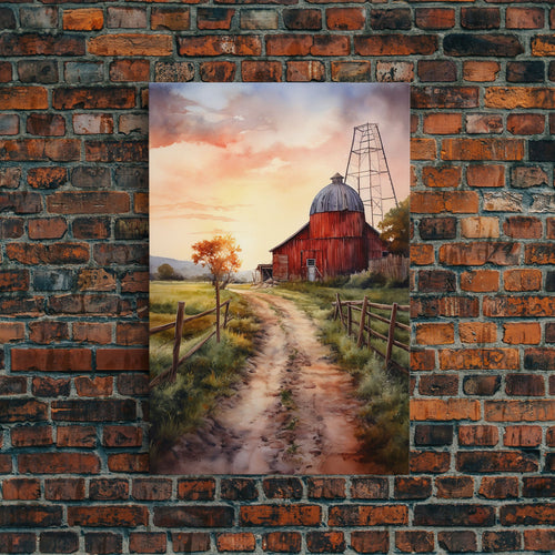 Country Road at Sunset Wall Art