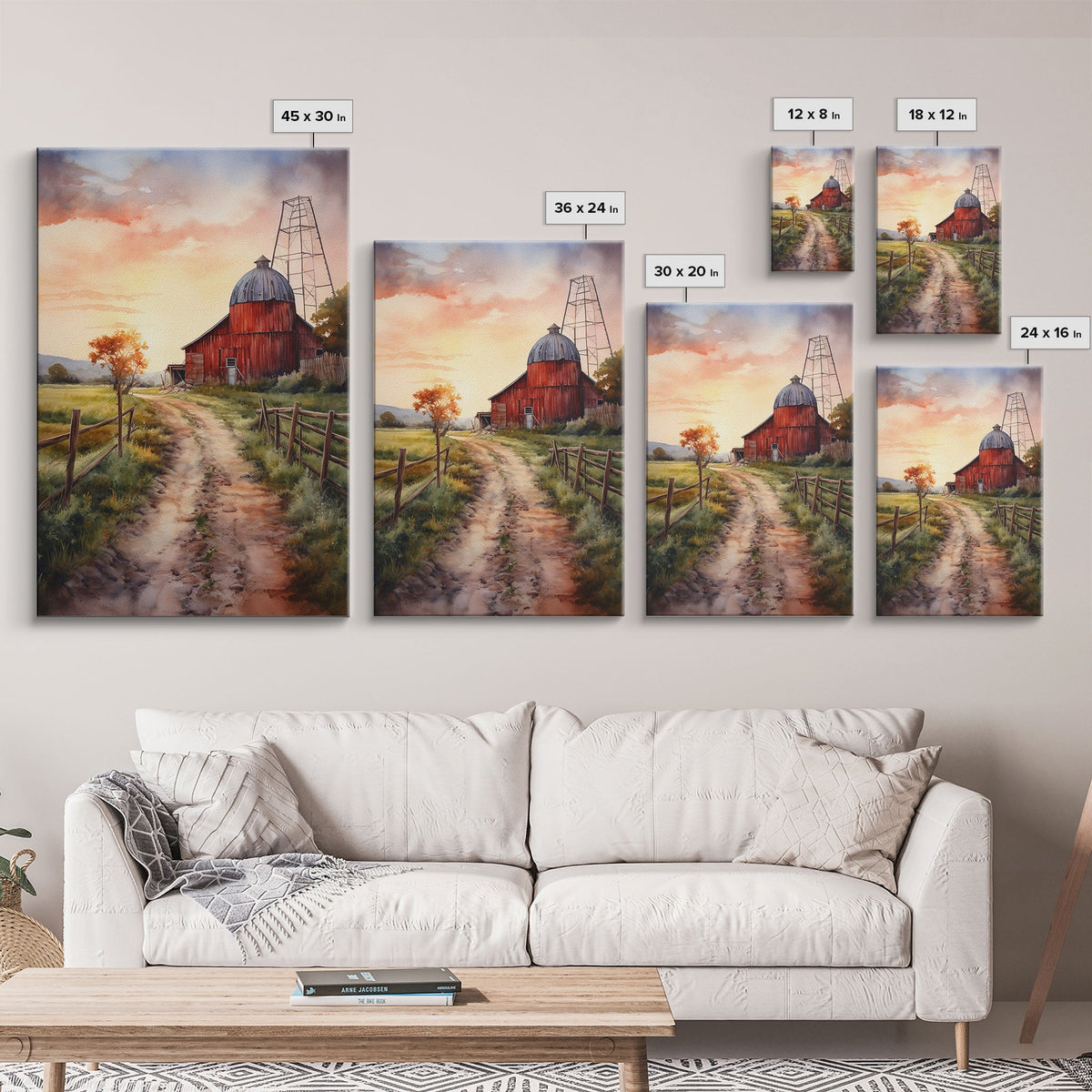 Country Road at Sunset Wall Art