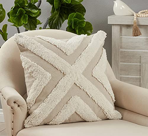Ivory Meadow Tufted Pillow