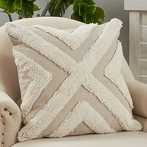 Ivory Meadow Tufted Pillow