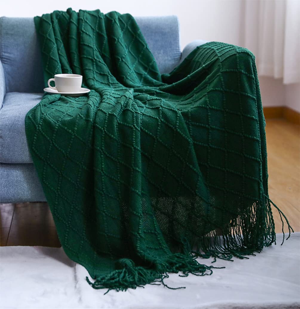 Meadow Diamond-Knit Throw