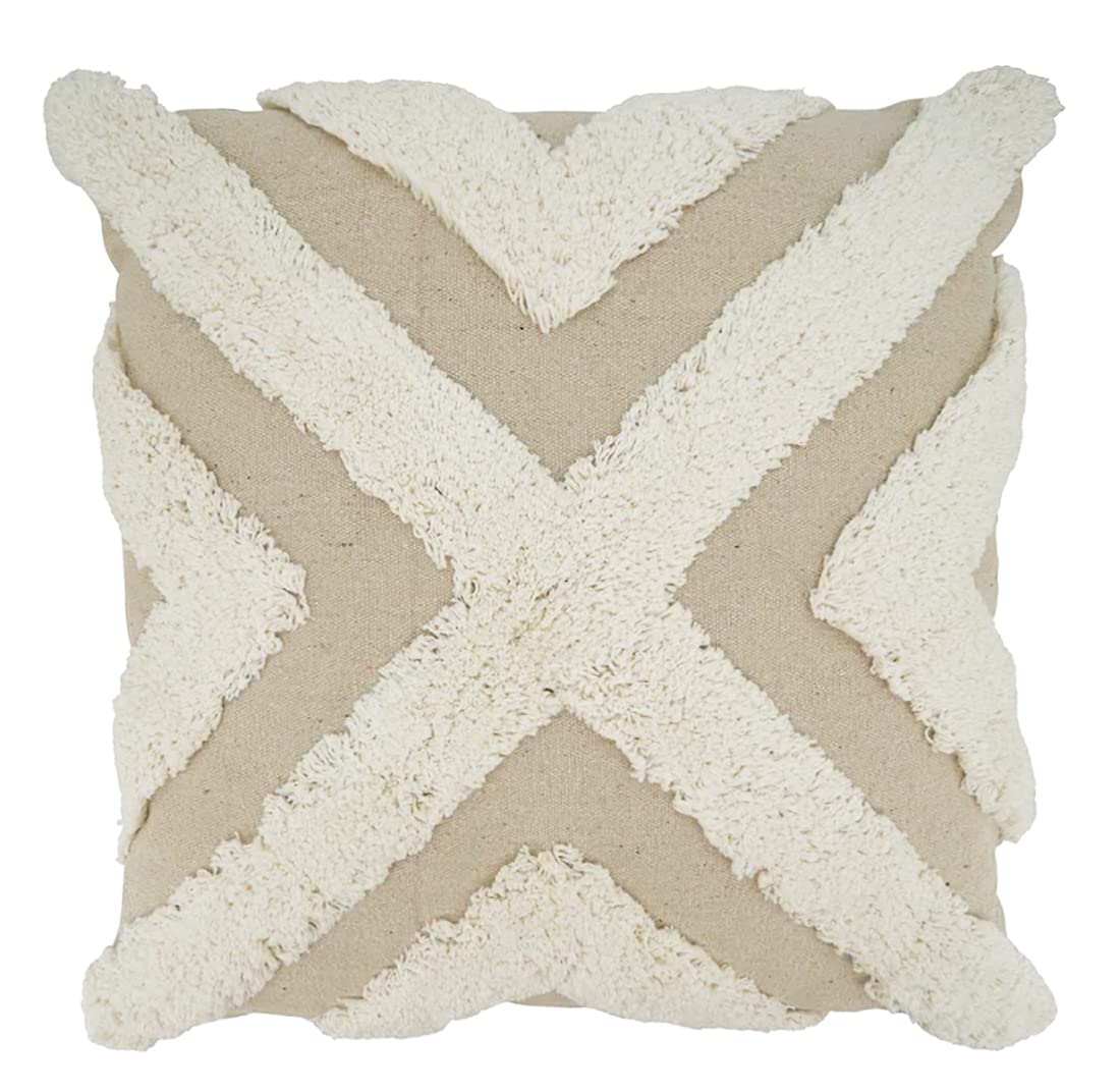 Ivory Meadow Tufted Pillow