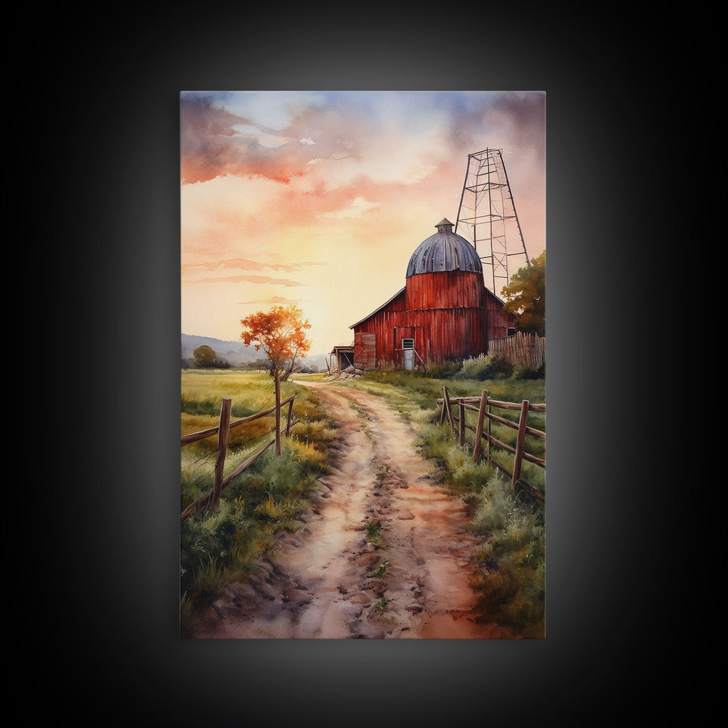 Country Road at Sunset Wall Art