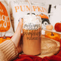 Sutton Lane Co. Fall — Autumn Leaves & Pumpkins 20oz Glass Tumbler