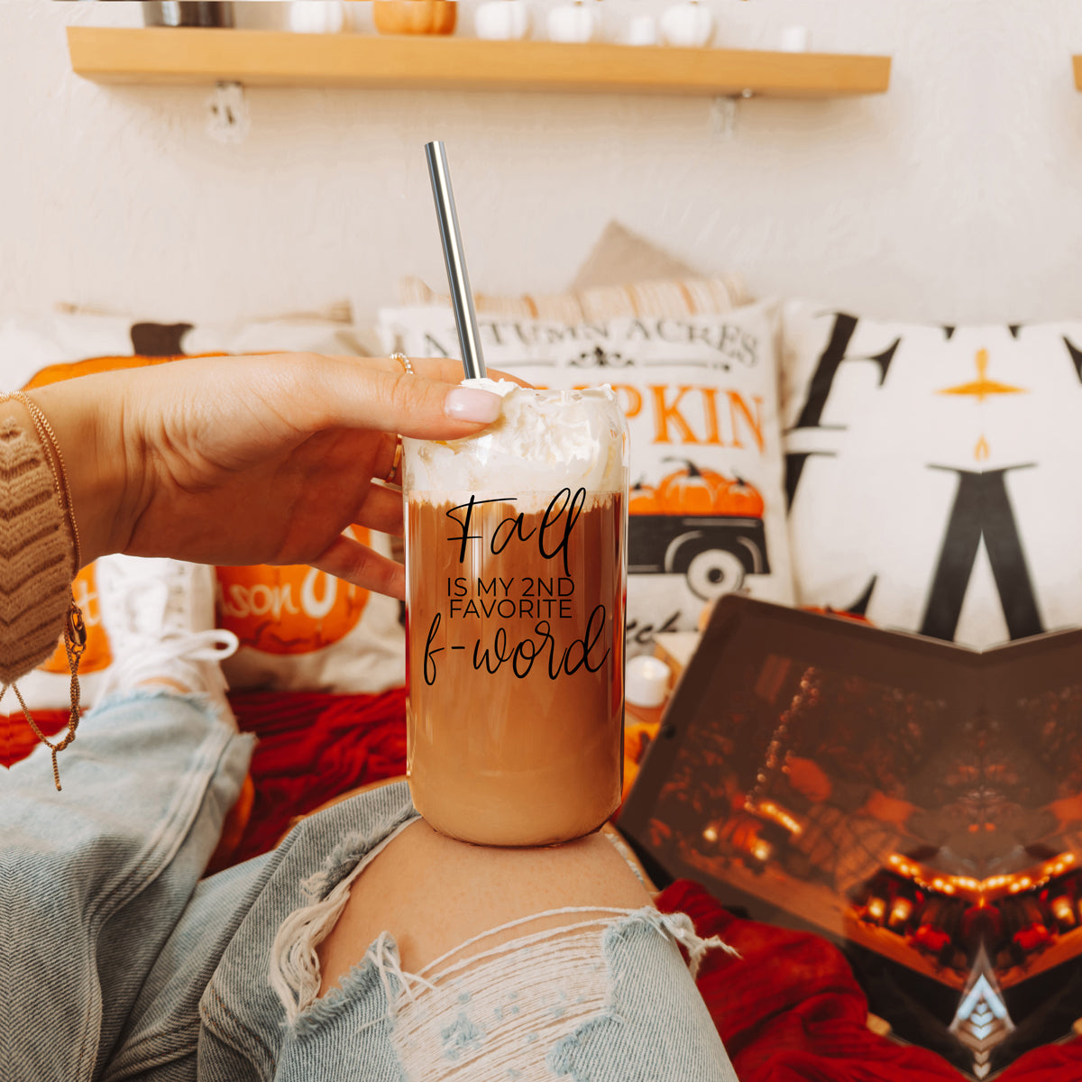 Sutton Lane Co. After Dark — Second Favorite F-Word Fall Glass Tumbler