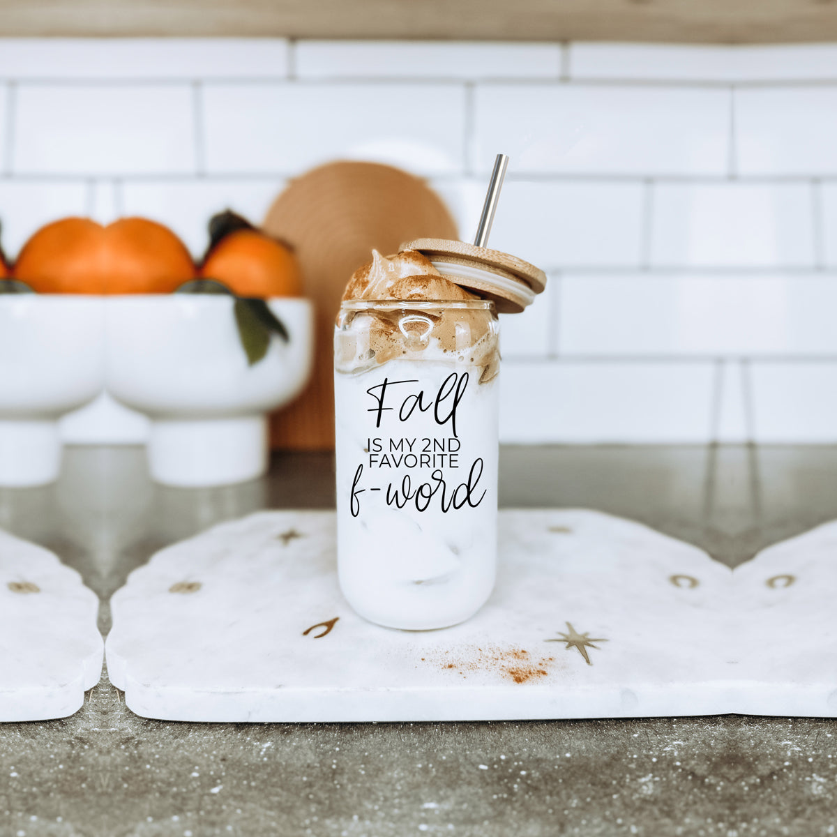 Sutton Lane Co. After Dark — Second Favorite F-Word Fall Glass Tumbler