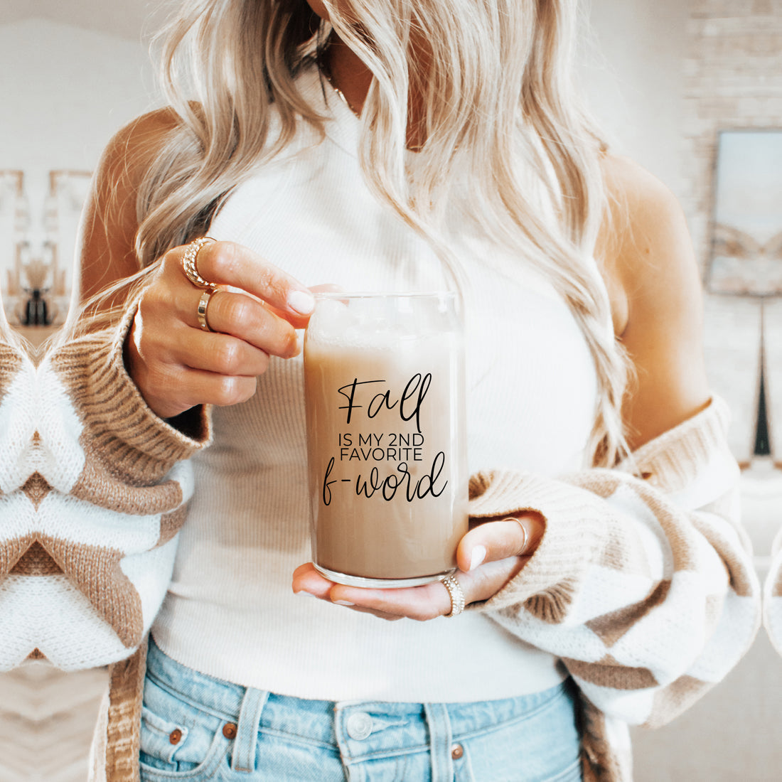 Sutton Lane Co. After Dark — Second Favorite F-Word Fall Glass Tumbler